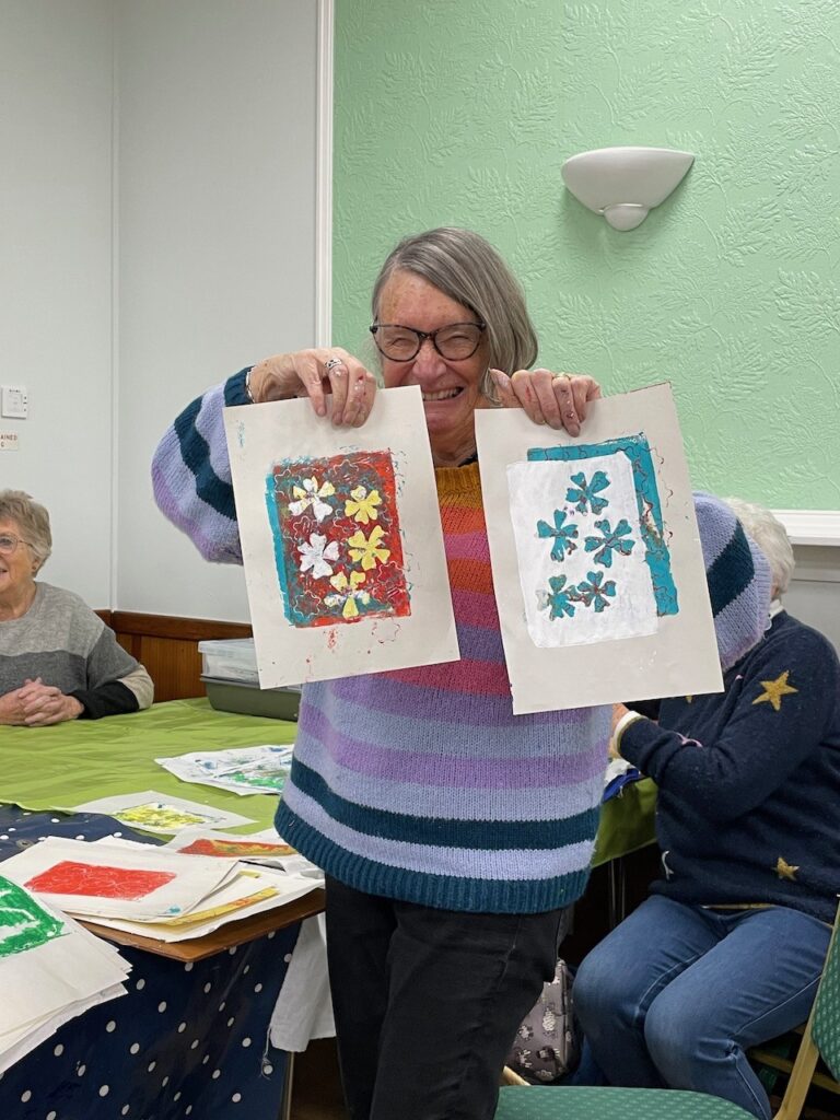 Gelli printing workshop